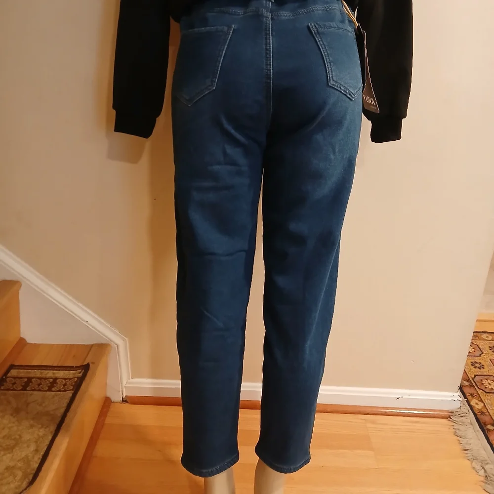 1 Lined Hi-Waist Jegging Jean Winter/Fall/Warm Fleece Lined Pants L-XL - Picture 5 of 8